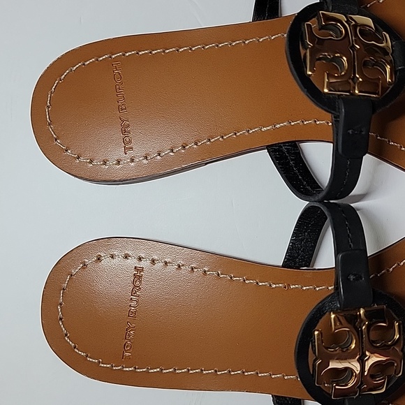 Tory BurchT-Mini Miller  Leather Thong flat sandals/ 6.5 - Picture 4 of 9